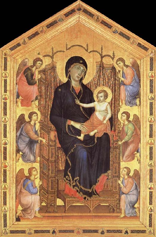 Duccio di Buoninsegna Her Madona and the Nino Entronizados,con six angelical Germany oil painting art